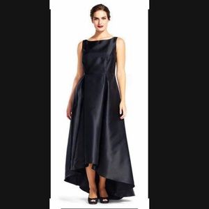 High Low Mikado Ball Gown with V Back